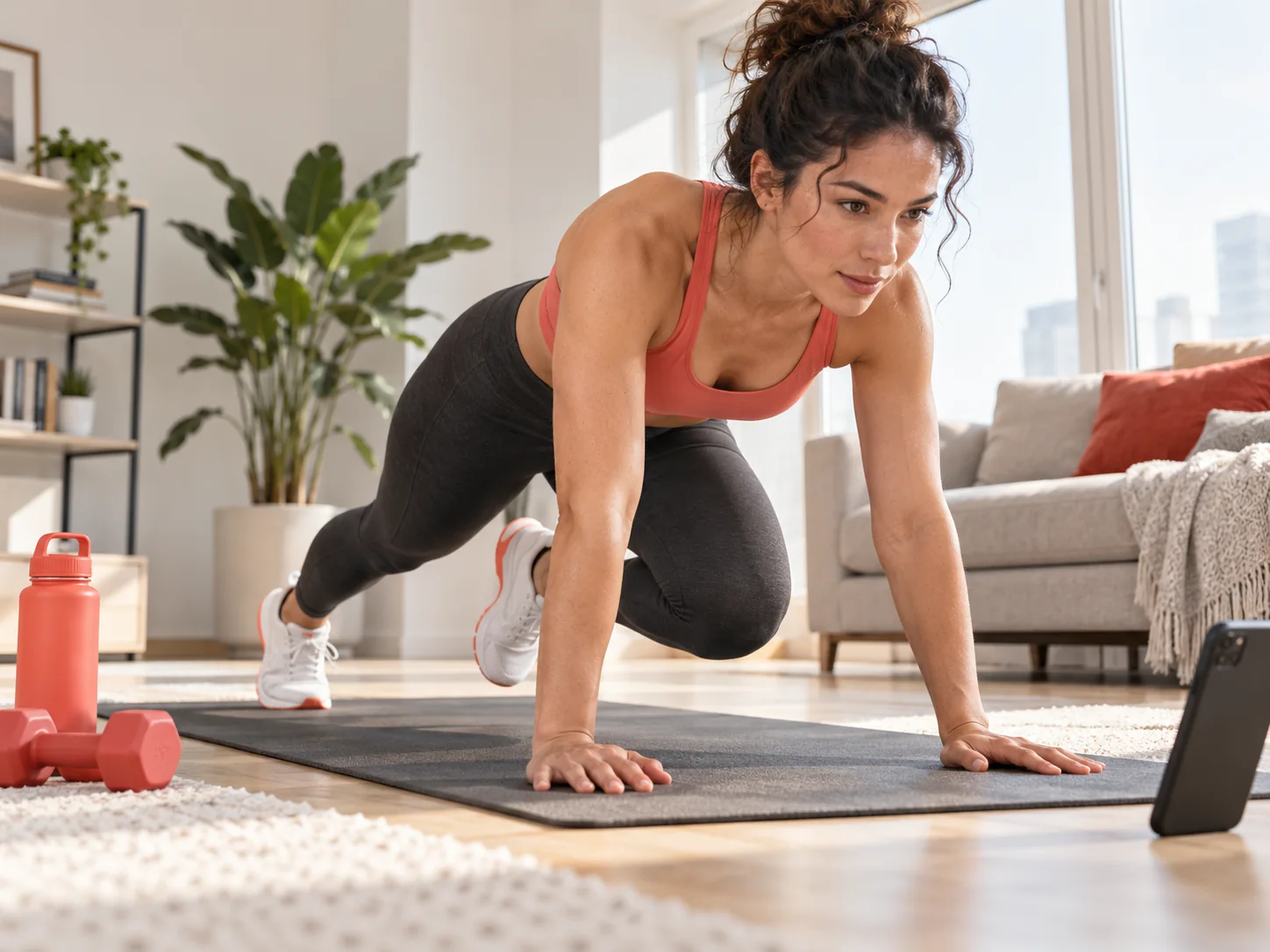 Strength training at home with simple equipment